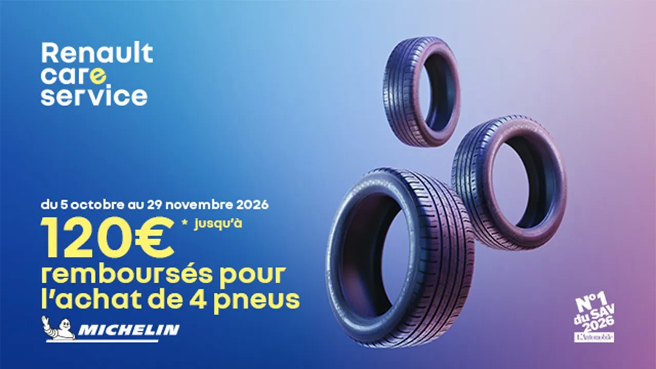 promo_pneus visuel promotionnel offre pneus michelin avec 3 pneus sur fond dégradé bleu et violet